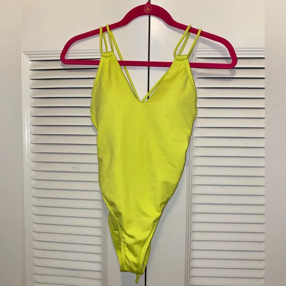 Shade & Shore Strappy High Leg Cheeky One Piece Swimsuit - Picture 1 of 5